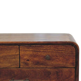 Avora 3-Drawer Chestnut Nightstand - Artisan Furniture - Flyclothing LLC