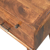 Avora 3-Drawer Chestnut Nightstand - Artisan Furniture - Flyclothing LLC