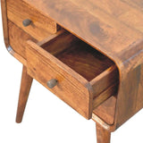 Avora 3-Drawer Chestnut Nightstand - Artisan Furniture - Flyclothing LLC