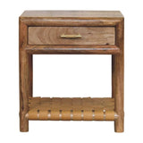 Regency Woven Oak-ish Nightstand with Drawer - Artisan Furniture - Flyclothing LLC