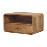 Avora Wall-Mounted Oak-ish Nightstand - Artisan Furniture - Flyclothing LLC