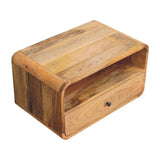 Avora Wall-Mounted Oak-ish Nightstand - Artisan Furniture - Flyclothing LLC