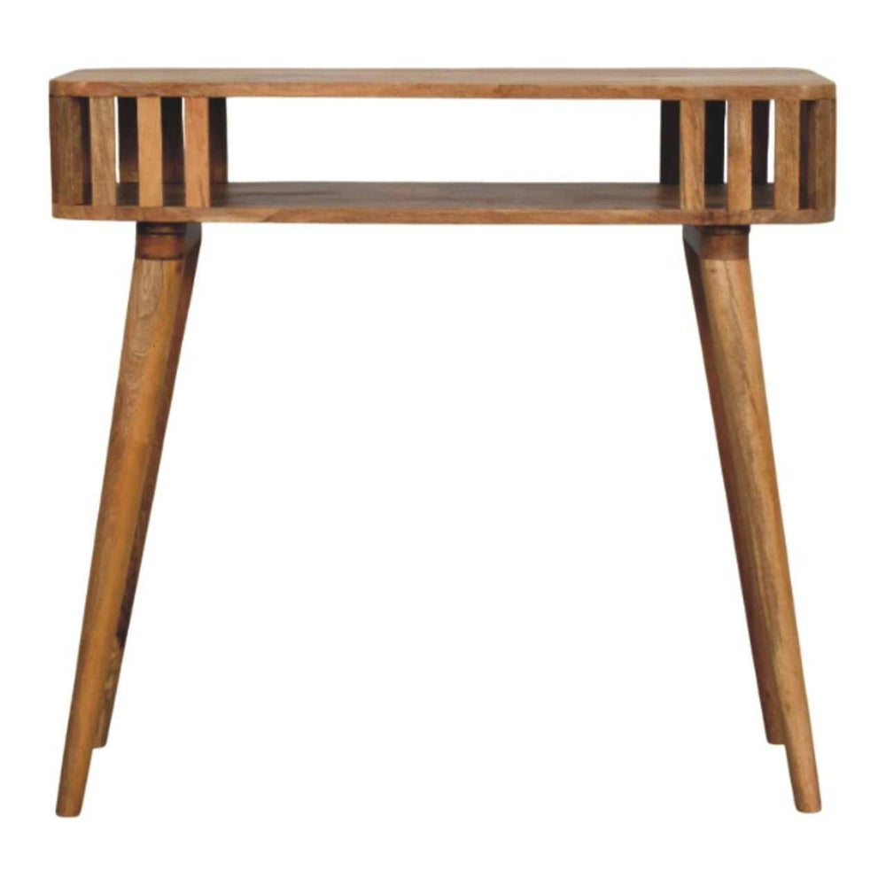 Slatted Oak-ish Console - Artisan Furniture - Flyclothing LLC