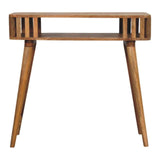 Slatted Oak-ish Console - Artisan Furniture - Flyclothing LLC