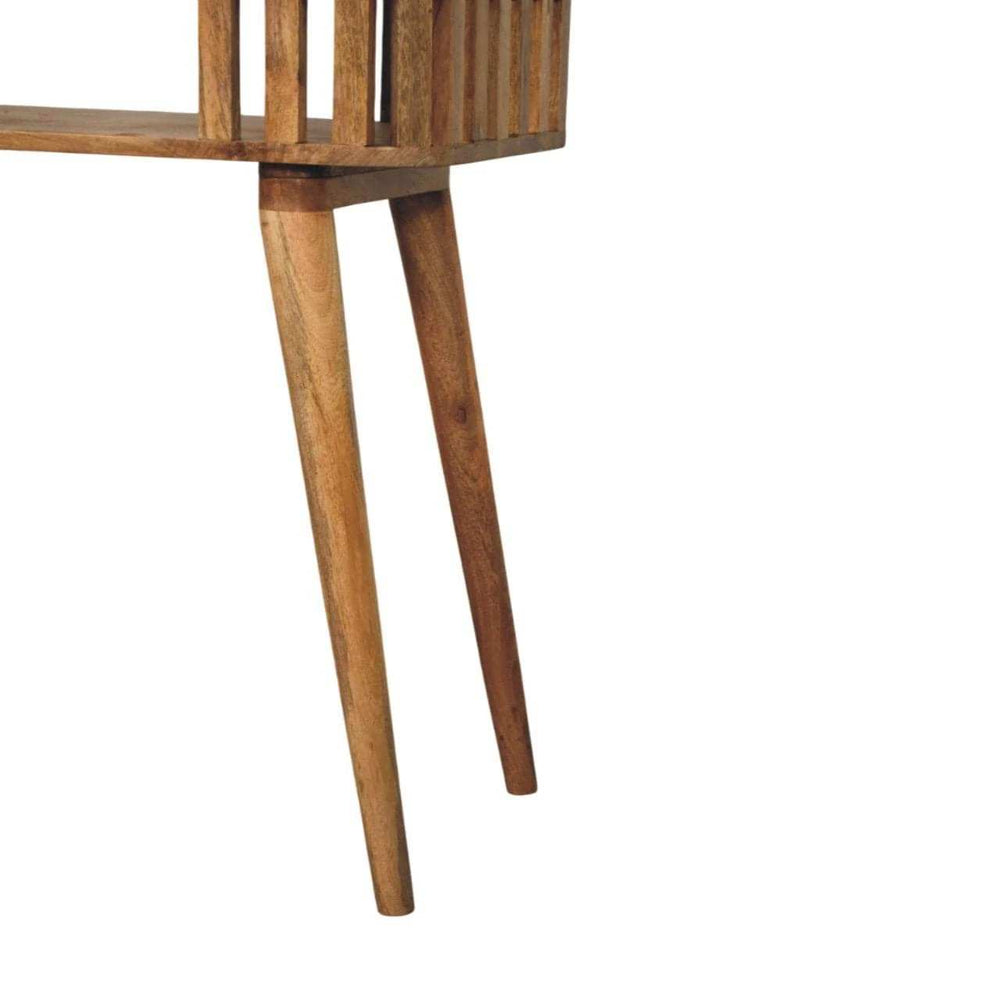 Slatted Oak-ish Console - Artisan Furniture - Flyclothing LLC