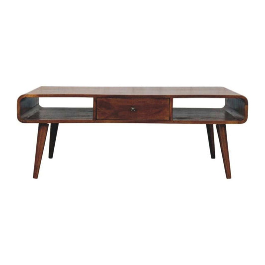 Avora 2 Drawer Chestnut Coffee Table - Artisan Furniture - Flyclothing LLC