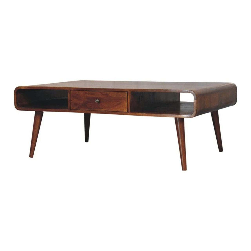 Avora 2 Drawer Chestnut Coffee Table - Artisan Furniture - Flyclothing LLC