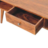 Avora 2 Drawer Chestnut Coffee Table - Artisan Furniture - Flyclothing LLC