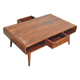 Avora 2 Drawer Chestnut Coffee Table - Artisan Furniture - Flyclothing LLC