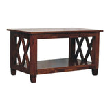 Belmont X-Frame Chestnut Coffee Table - Artisan Furniture - Flyclothing LLC