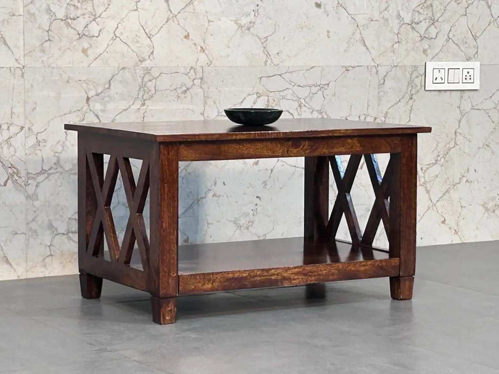 Belmont X-Frame Chestnut Coffee Table - Artisan Furniture - Flyclothing LLC