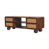 Larissa 4 Drawer Chestnut Media Unit - Artisan Furniture - Flyclothing LLC