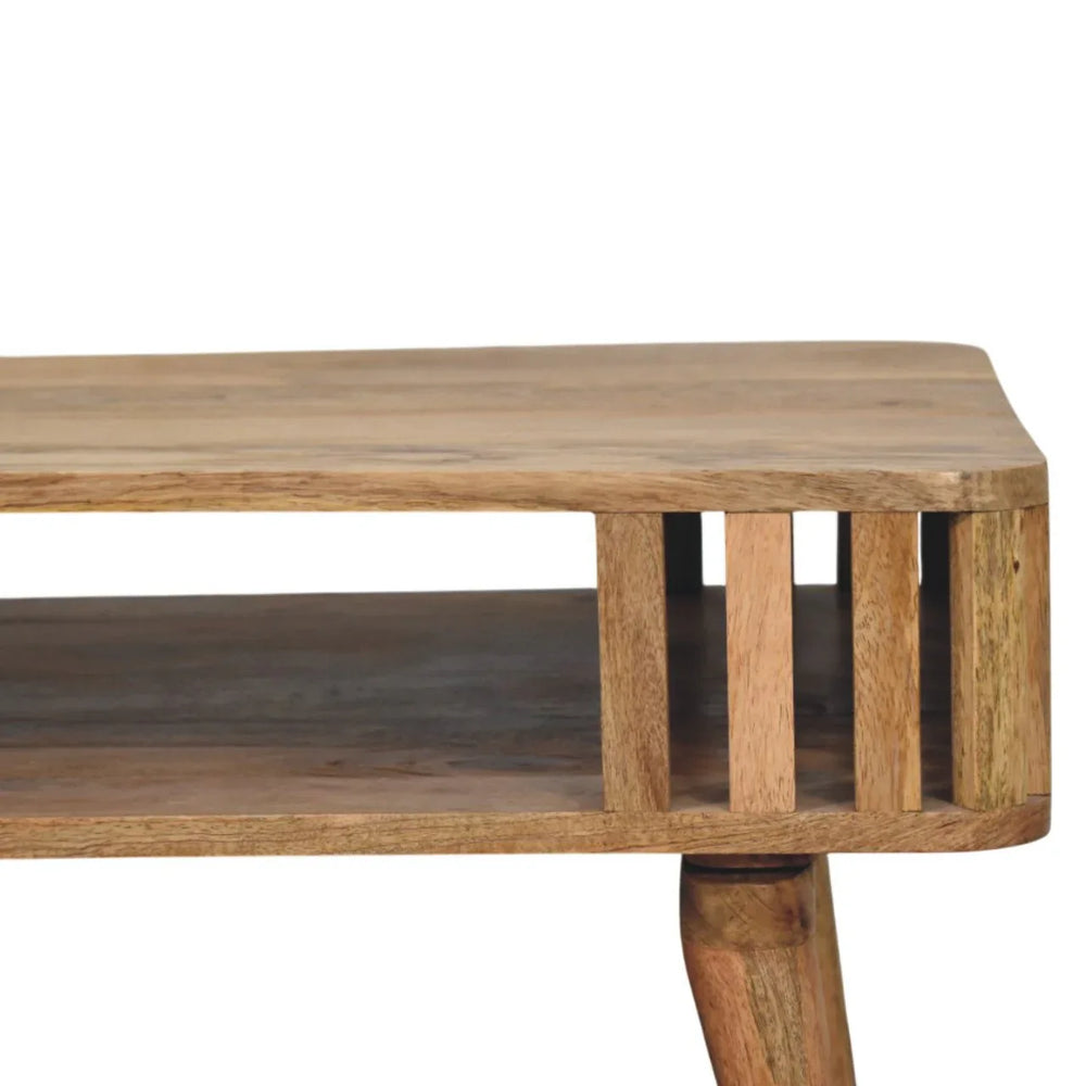 Slatted Oak-ish Coffee Table - Artisan Furniture - Flyclothing LLC