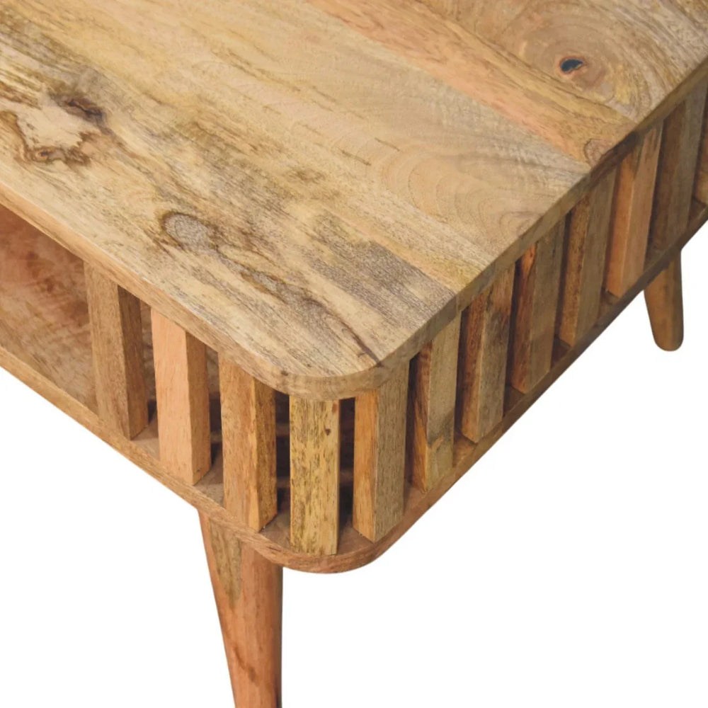 Slatted Oak-ish Coffee Table - Artisan Furniture - Flyclothing LLC