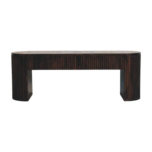 Velvet Mocha Fluted Bench - Artisan Furniture - Flyclothing LLC