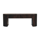 Velvet Mocha Fluted Bench - Artisan Furniture - Flyclothing LLC