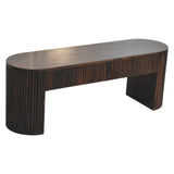 Velvet Mocha Fluted Bench - Artisan Furniture - Flyclothing LLC