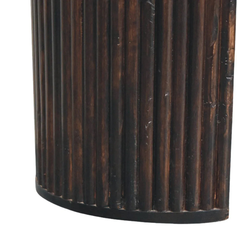 Velvet Mocha Fluted Bench - Artisan Furniture - Flyclothing LLC