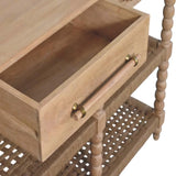 Savoy Bobbin Console with Jute Shelves - Artisan Furniture - Flyclothing LLC