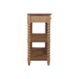 Savoy Bobbin Console with Jute Shelves