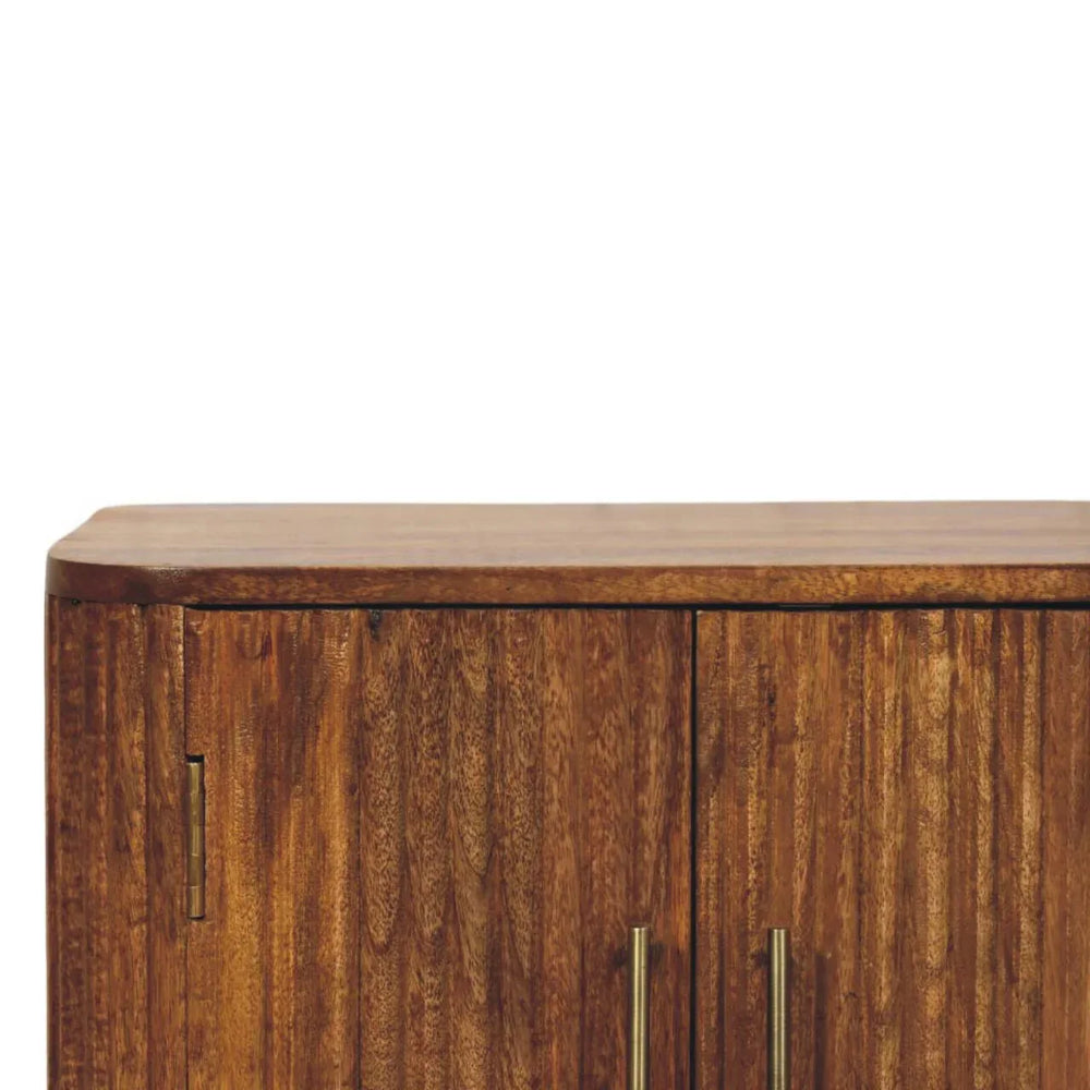 Solis Fluted Mini Sideboard - Artisan Furniture - Flyclothing LLC