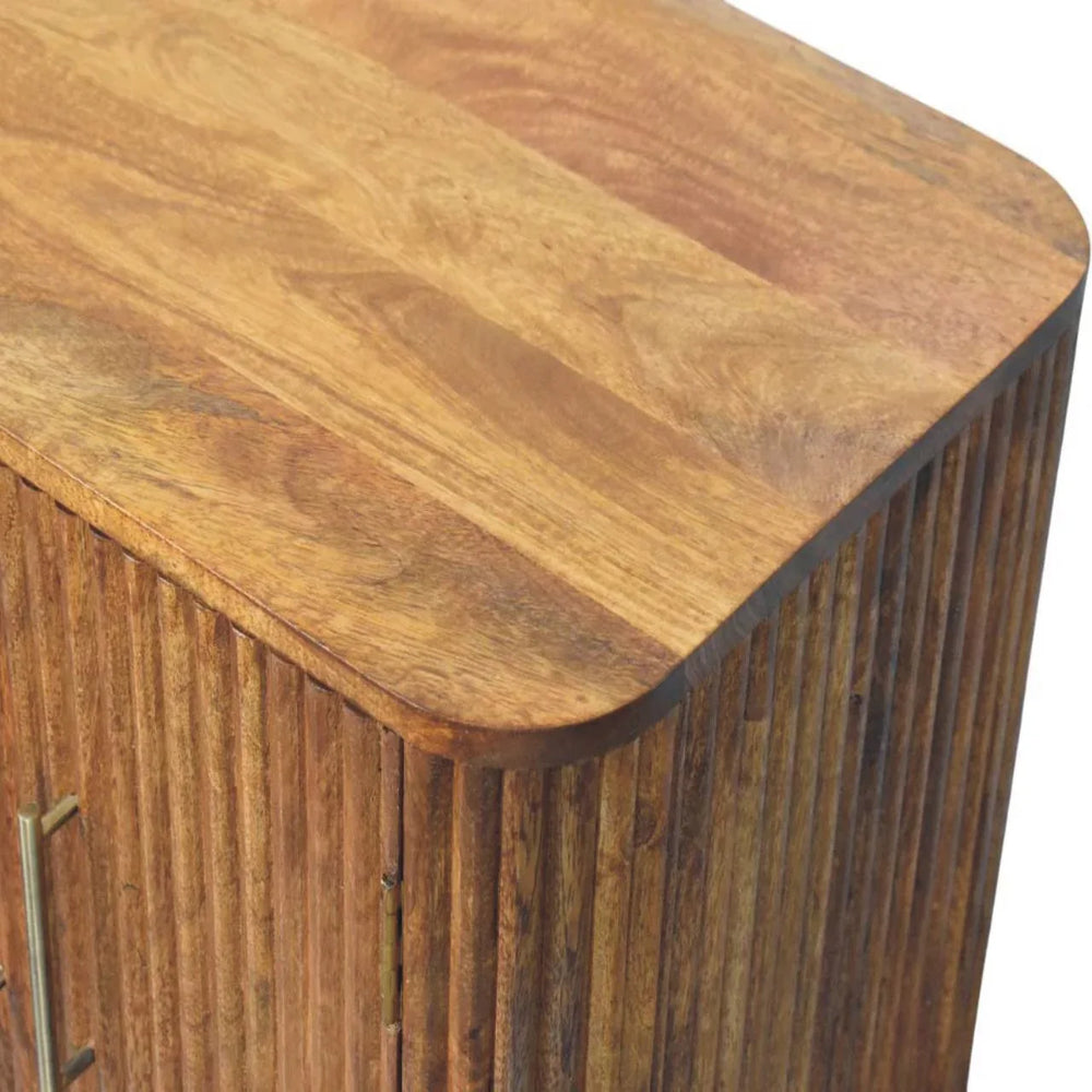 Solis Fluted Mini Sideboard - Artisan Furniture - Flyclothing LLC