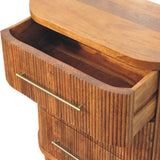 Emerson Ribbed 3-Drawer Chest - Artisan Furniture - Flyclothing LLC