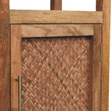 Solid Wood Open Shelf Unit with Cabinet