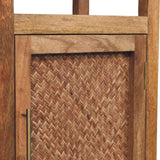 Solid Wood Open Shelf Unit with Cabinet - Artisan Furniture - Flyclothing LLC