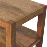 Solid Wood Open Shelf Unit with Cabinet - Artisan Furniture - Flyclothing LLC