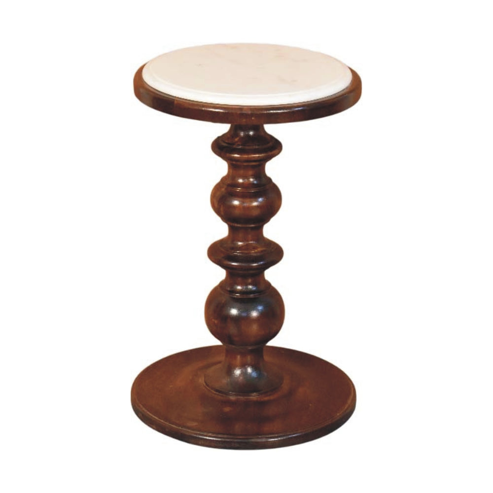 Bellmont Marble-Top Side Table - Artisan Furniture - Flyclothing LLC