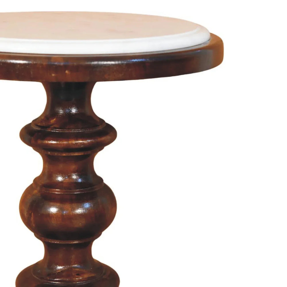 Bellmont Marble-Top Side Table - Artisan Furniture - Flyclothing LLC