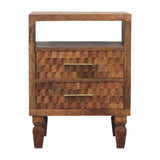 Arno Bedside in Golden Teak - Artisan Furniture - Flyclothing LLC
