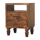 Arno Bedside in Golden Teak - Artisan Furniture - Flyclothing LLC