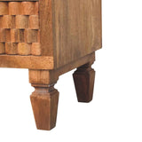 Arno Bedside in Golden Teak - Artisan Furniture - Flyclothing LLC