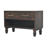 Rattan Curve Edge Nightstand - Artisan Furniture - Flyclothing LLC
