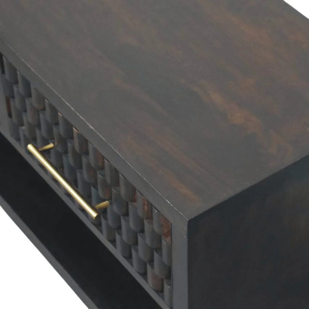 Rattan Curve Edge Nightstand - Artisan Furniture - Flyclothing LLC