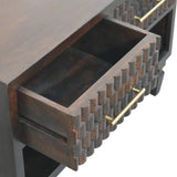 Rattan Curve Edge Nightstand - Artisan Furniture - Flyclothing LLC