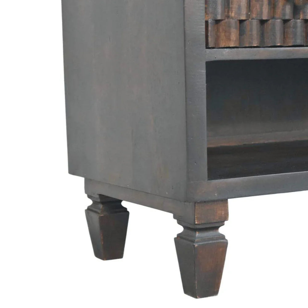 Rattan Curve Edge Nightstand - Artisan Furniture - Flyclothing LLC