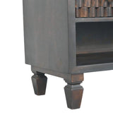 Rattan Curve Edge Nightstand - Artisan Furniture - Flyclothing LLC