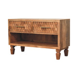 Arno Shoe Storage Unit in Golden Teak - Artisan Furniture - Flyclothing LLC