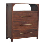 Arched Edge 3 Drawer Chest - Artisan Furniture - Flyclothing LLC