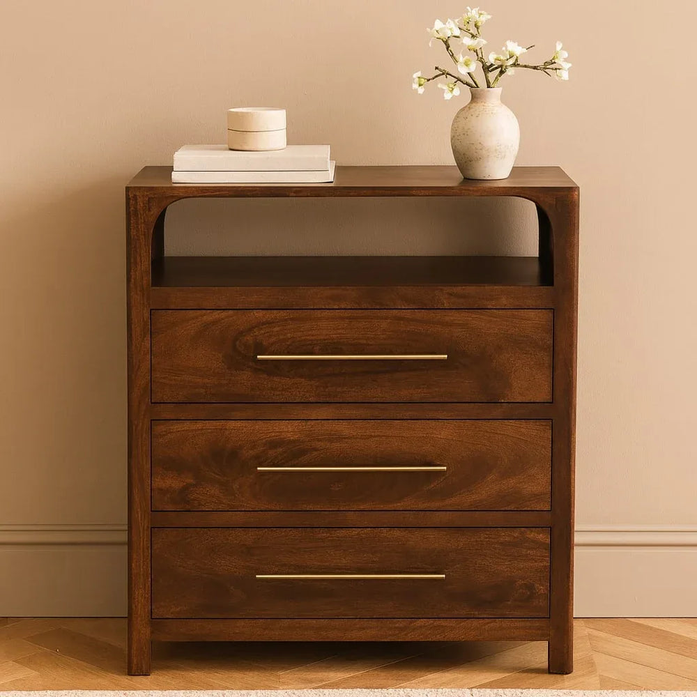 Arched Edge 3 Drawer Chest - Artisan Furniture - Flyclothing LLC