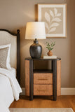 Rattan Curve Edge Nightstand - Artisan Furniture - Flyclothing LLC