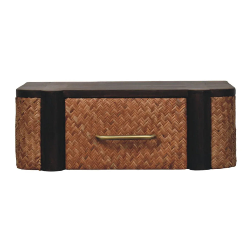 Rattan Curve Wall-Mounted Drawer - Artisan Furniture - Flyclothing LLC