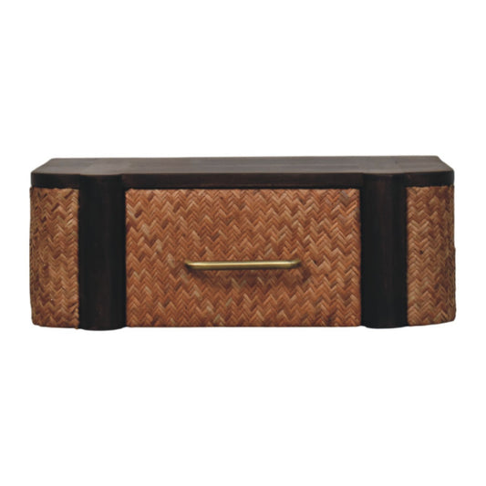Rattan Curve Wall-Mounted Drawer