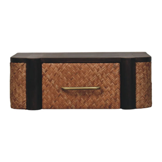 Rattan Curve Wall-Mounted Drawer - Artisan Furniture - Flyclothing LLC