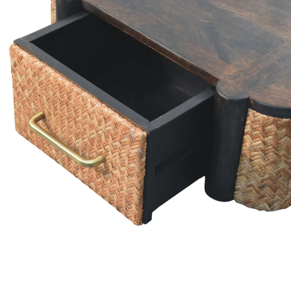 Rattan Curve Wall-Mounted Drawer - Artisan Furniture - Flyclothing LLC