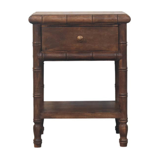 Bamboo Carved Bedside Table