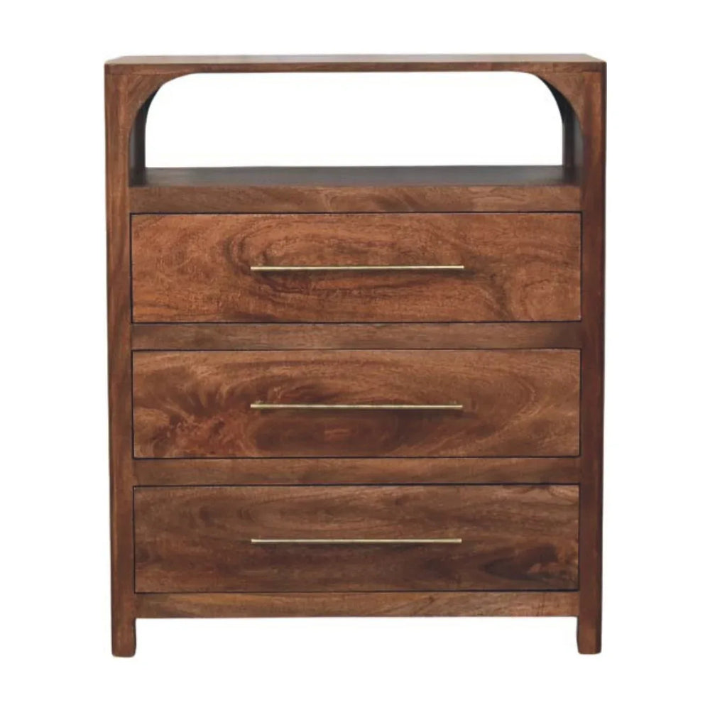 Arc-Line 3 Drawer Chest - Artisan Furniture - Flyclothing LLC